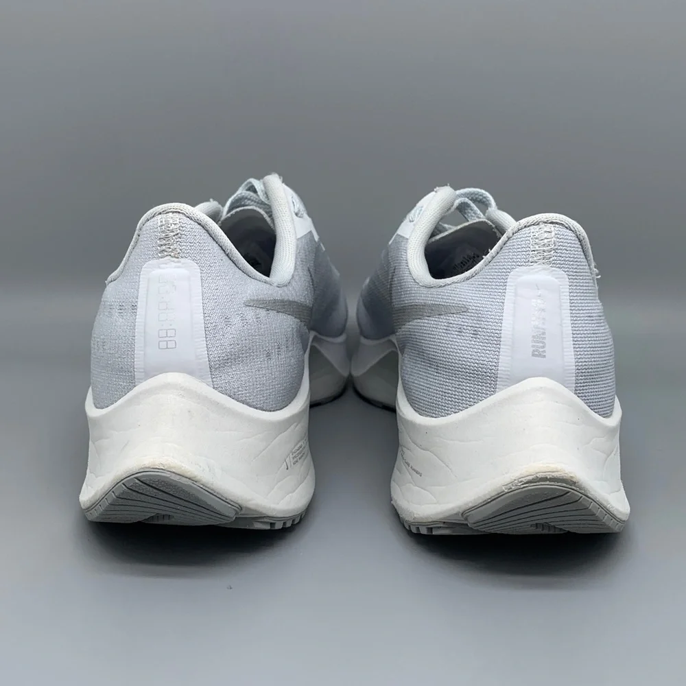 Nike Air Zoom Pegasus 37 White‎ Silver Running Shoes BQ9647-009 Women’s Sz 8